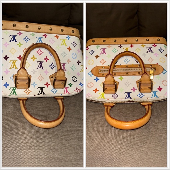 LOUIS VUITTON WHITE MULTICOLOR ALMA Handbag - Picture 8 of 11